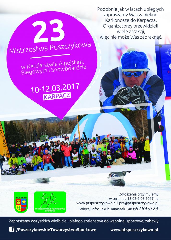 23 Mistrzostwa Puszczykowa w Narciarstwie Alpejskim, Biegowym i Snowboardzie
