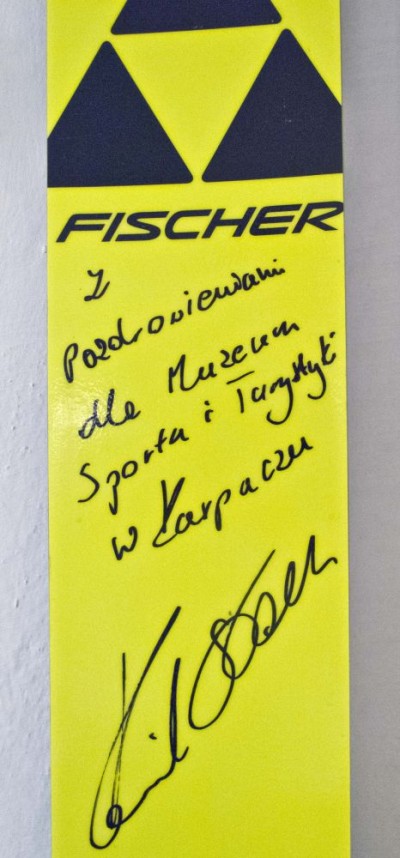 Narty  Kamila Stocha w Muzeum Sportu i Turystyki w Karpaczu