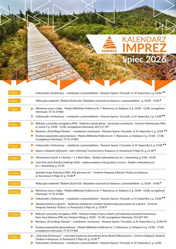 KALENDARZ IMPREZ - LIPIEC