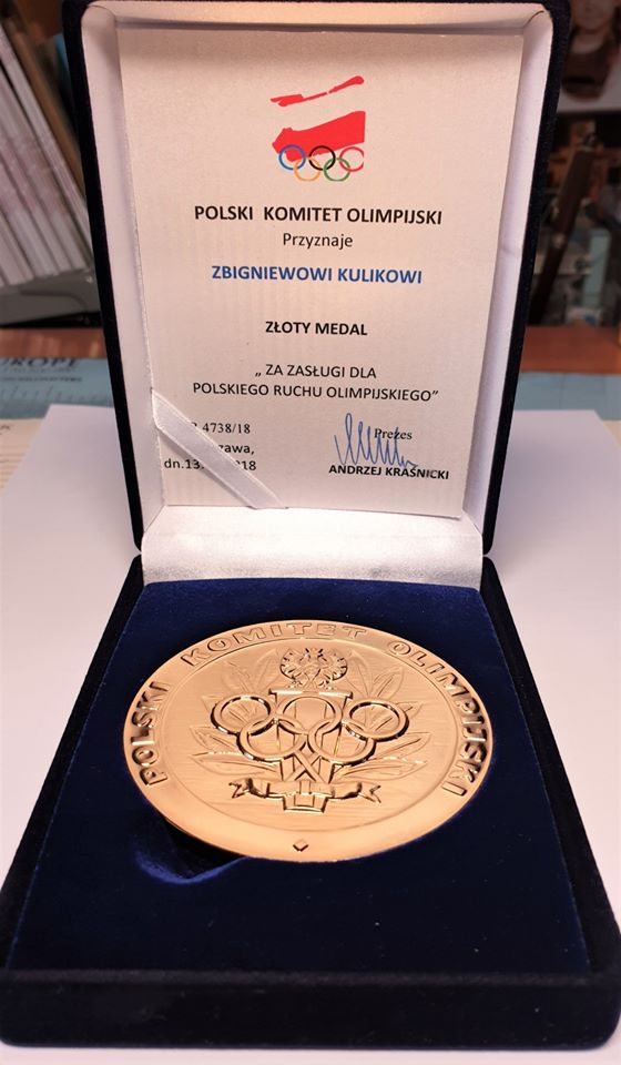 Zbigniew Kulik wyróżniony złotym medalem przez Polski Komitet Olimpijski