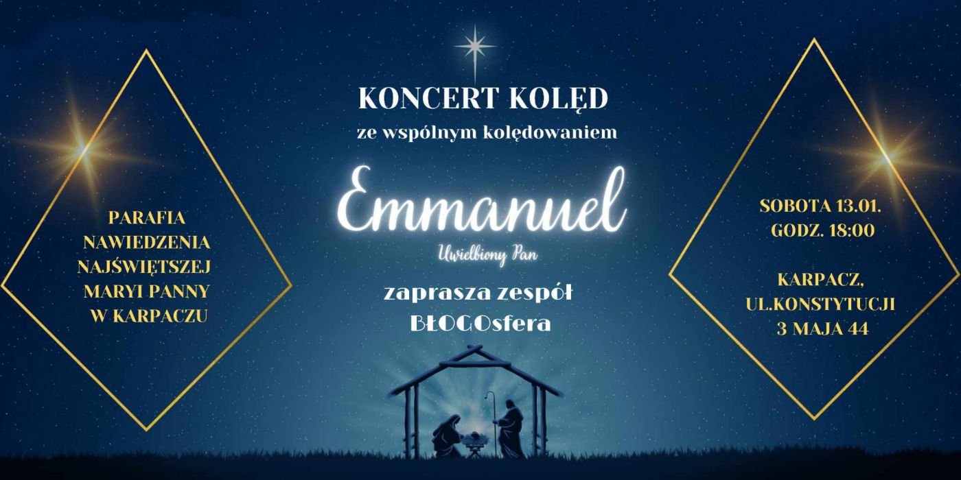 Koncert kolęd ze wspólnym kolędowaniem - Zespół BŁOGOsfera