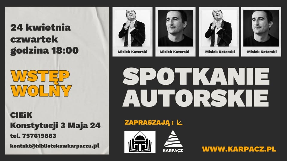 Spotkanie autorskie z Miśkiem Koterskim – „To już moje ostatnie życie”