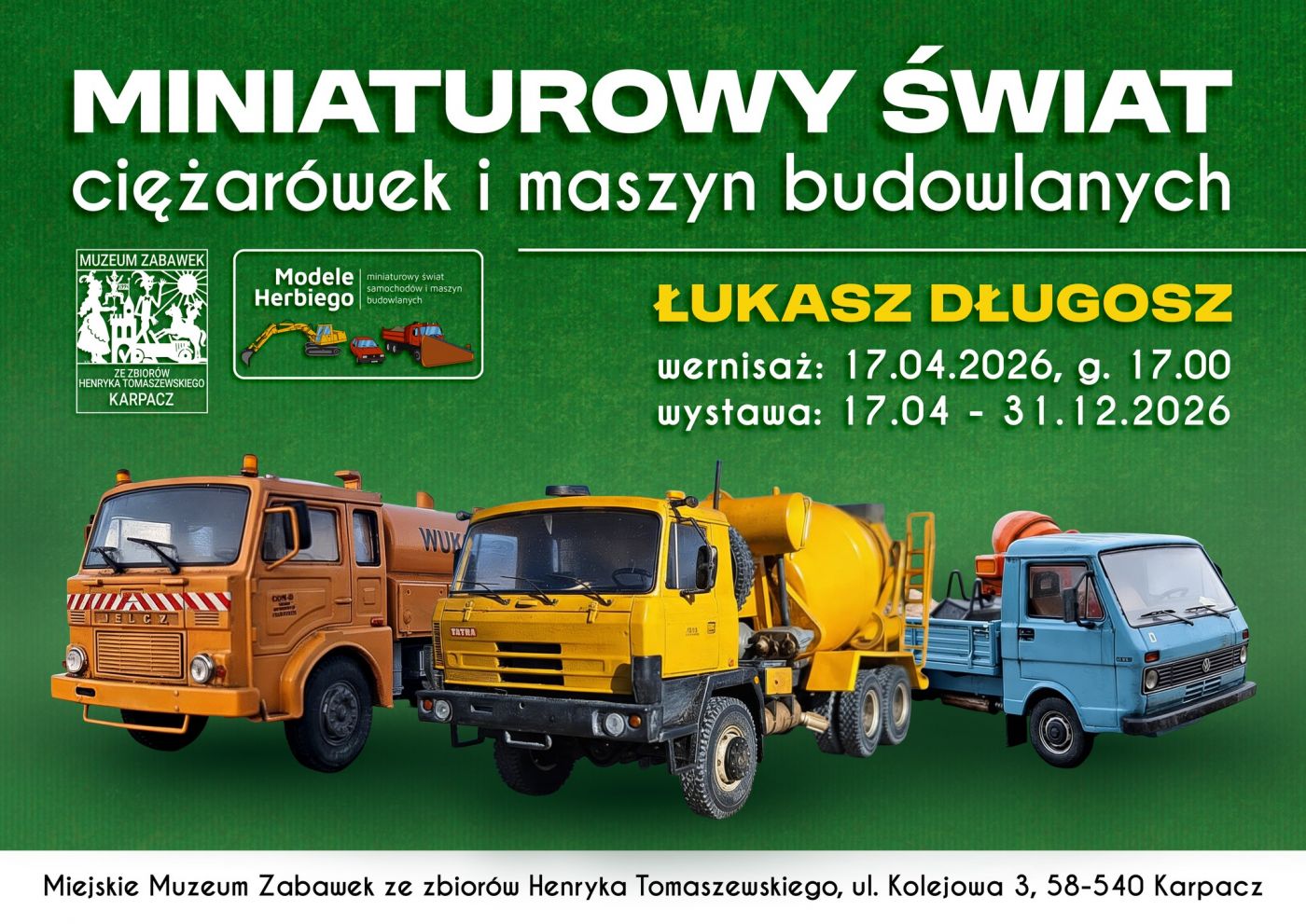 Miniaturowy świat ciężarówek i maszyn budowlanych
