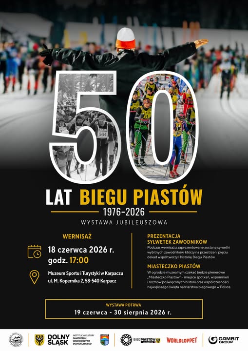 Wernisaż wystawy jubileuszowej 50 lat Biegu Piastów 1976 - 2026