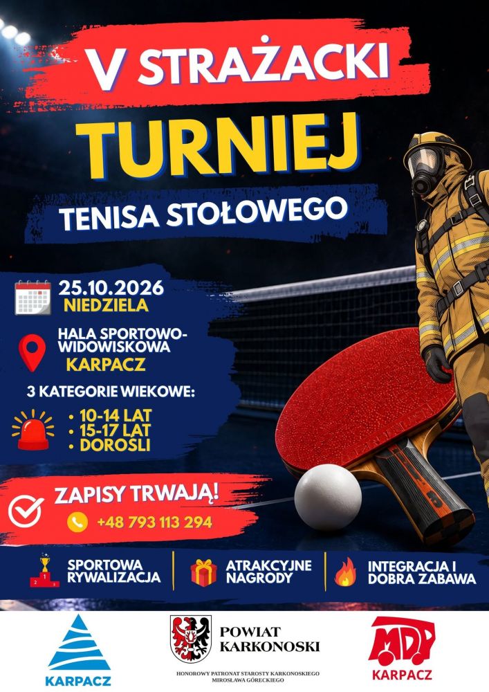 V Strażacki Turniej Tenisa Stołowego w Karpaczu