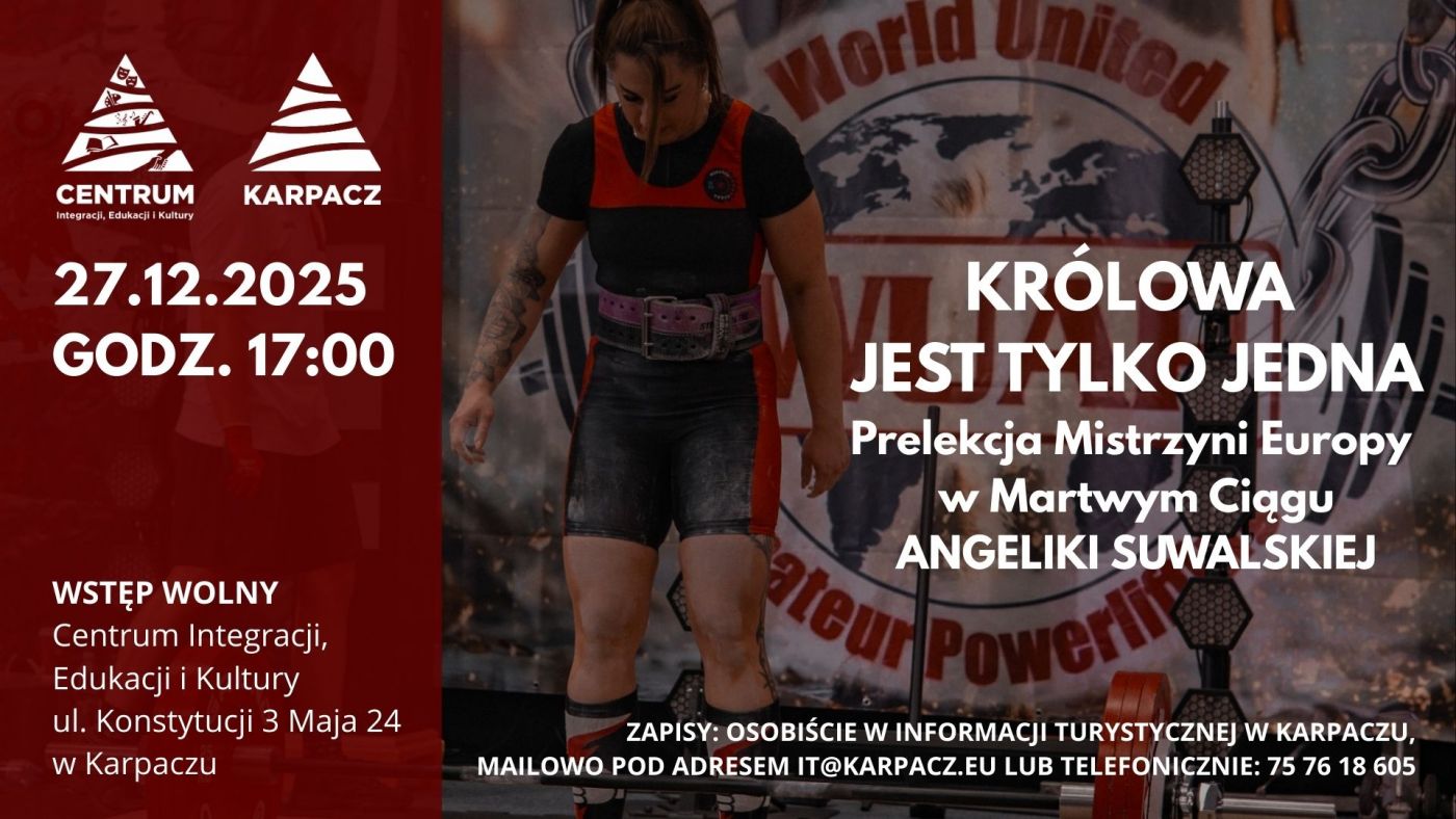 Prelekcja Mistrzyni Europy w Martwym Ciągu – Angeliki Suwalskiej