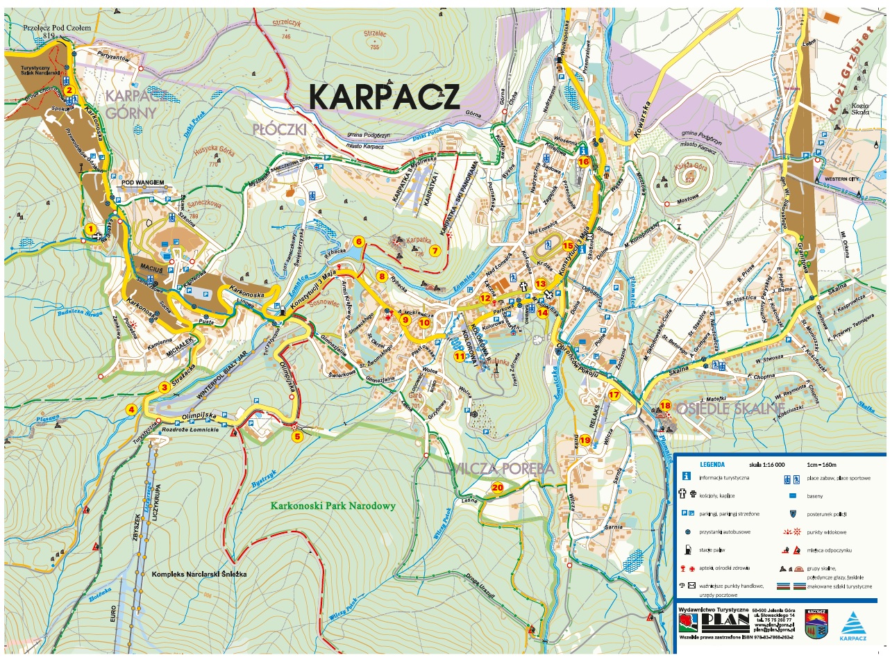 Mapa Tras Karpacz 