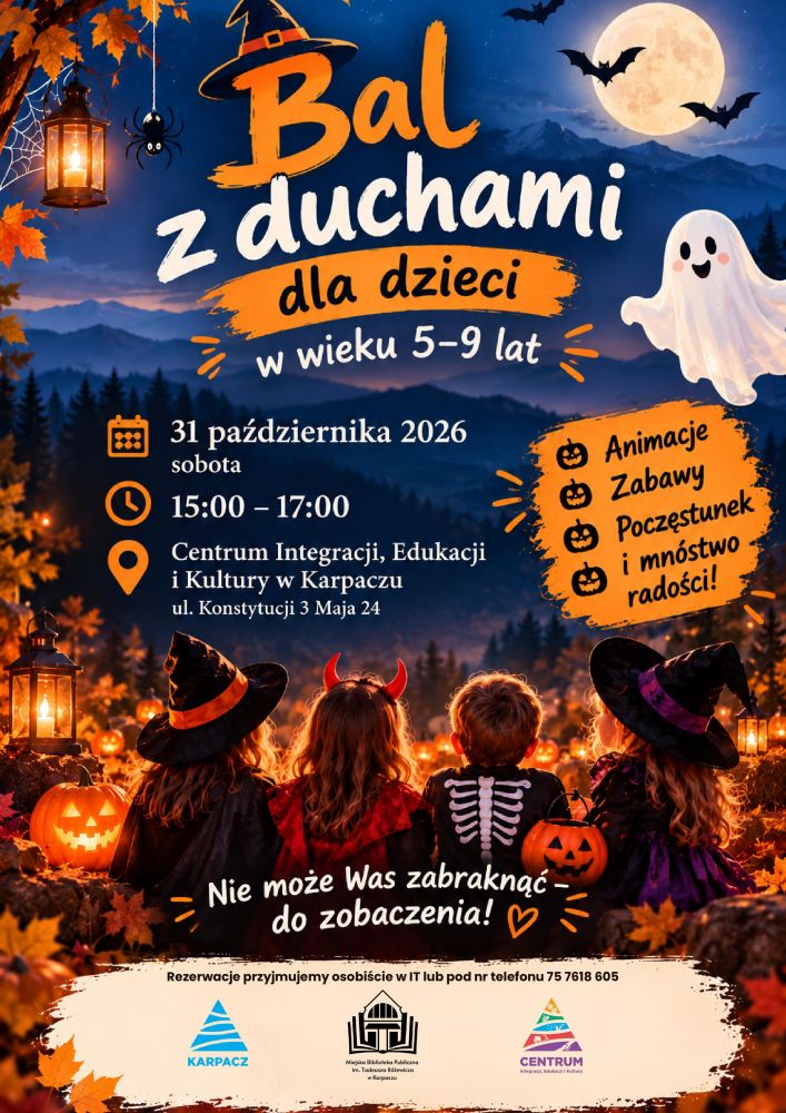Bal z duchami w Karpaczu – zapraszamy najmłodszych!