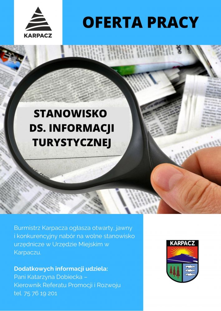 Oferta pracy - Stanowisko ds. informacji turystycznej