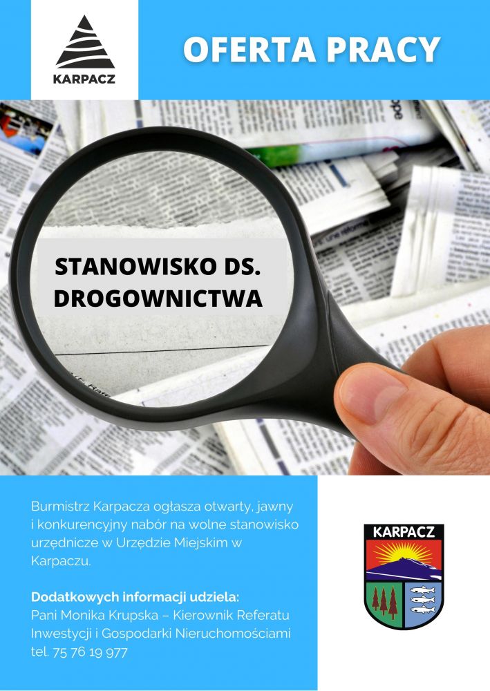 Oferta pracy - Stanowisko ds. drogownictwa