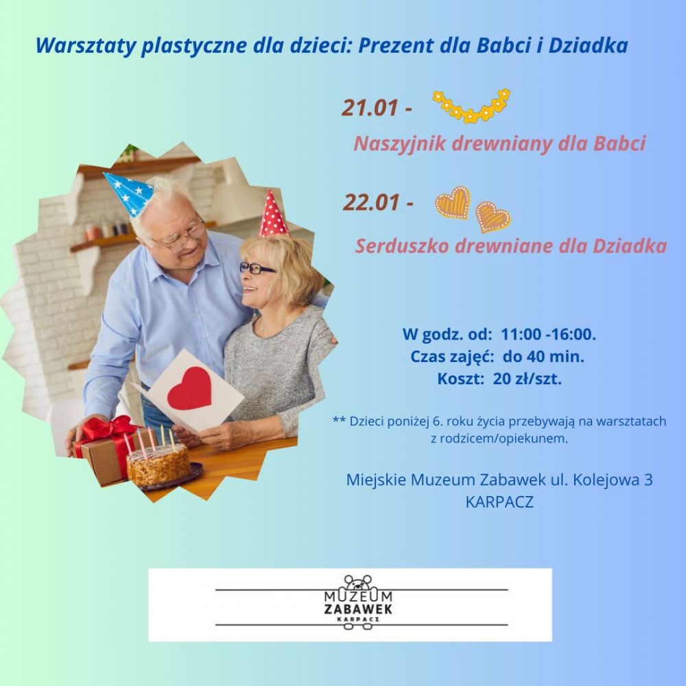 Dzień Babci i Dziadka - Warsztaty plastyczne dla dzieci