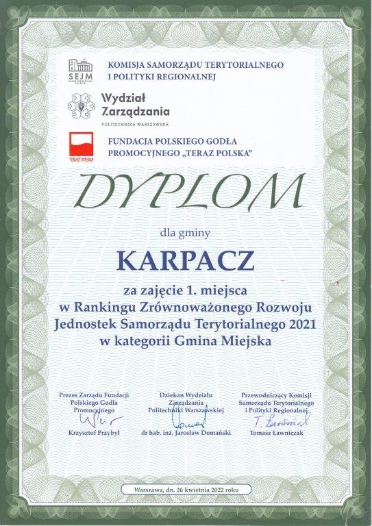 Karpacz ponownie liderem Zrównoważonego Rozwoju JST