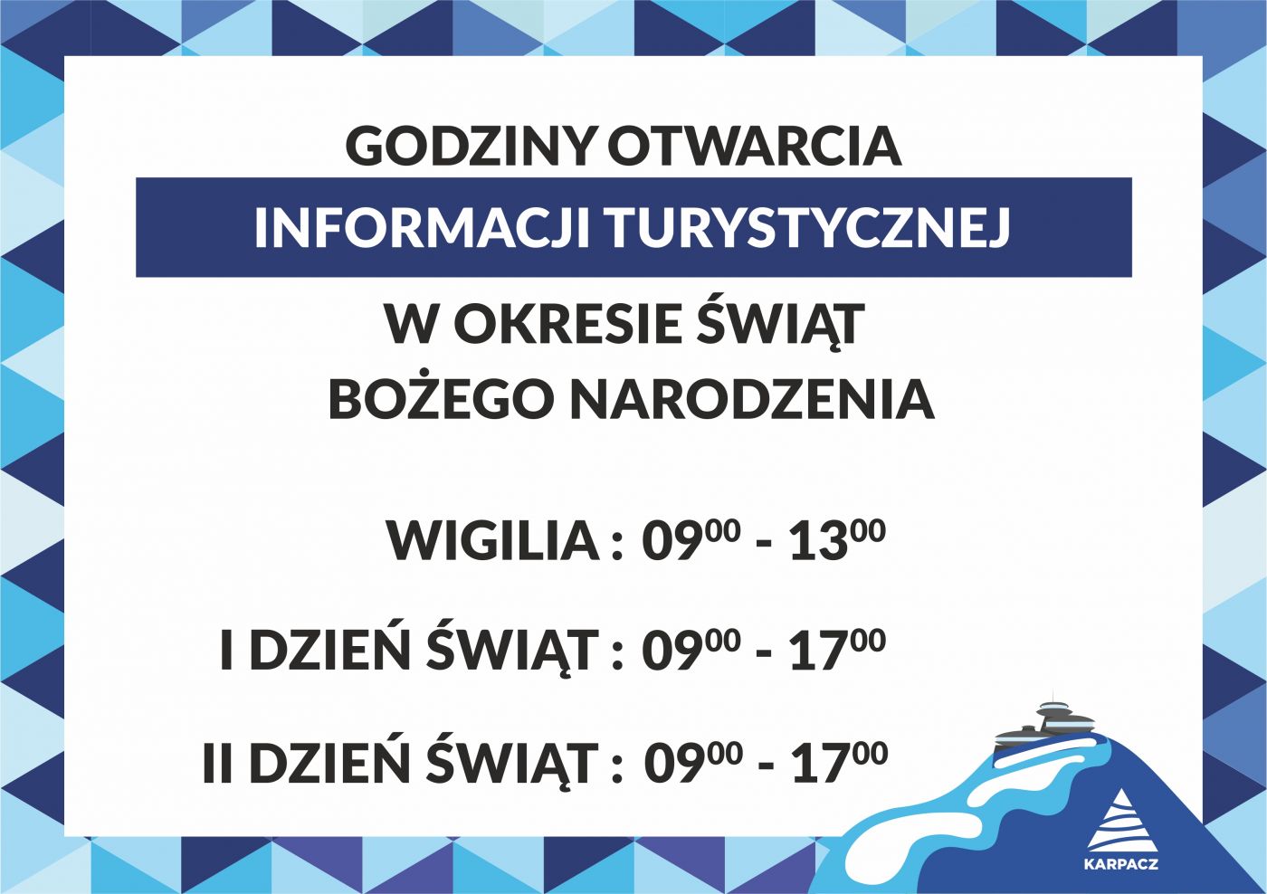 Godziny otwarcia IT w okresie Świąt Bożego Narodzenia