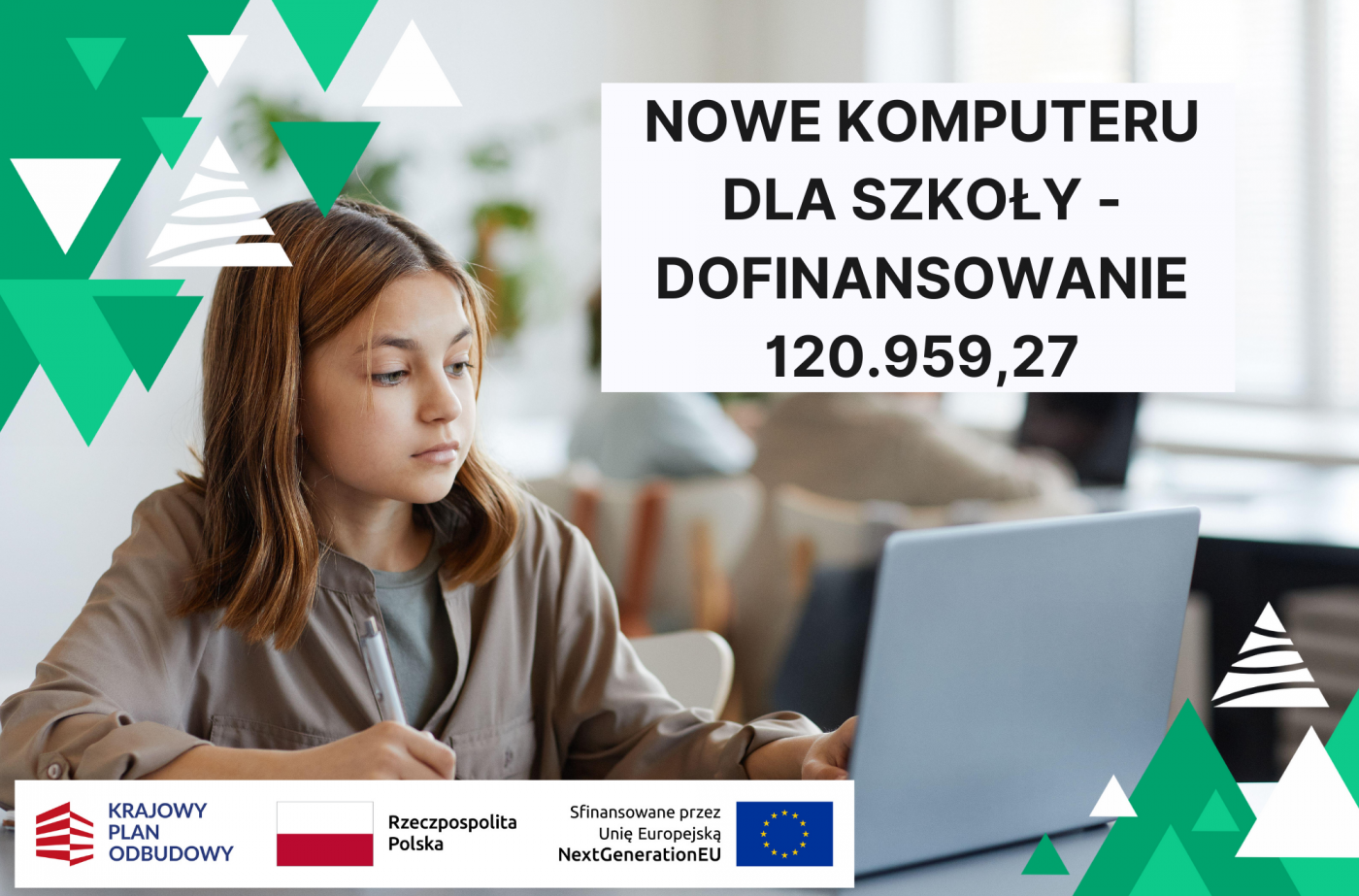 Nowe komputery dla szkoły – dofinansowanie 120.959,27 zł