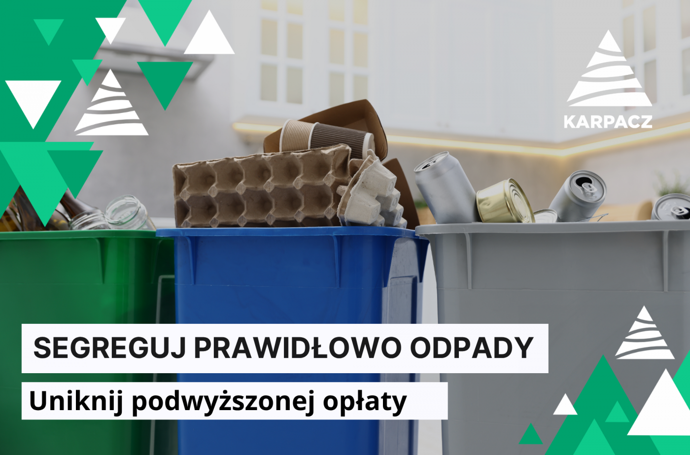 Segreguj prawidłowo odpady – uniknij podwyższonej opłaty