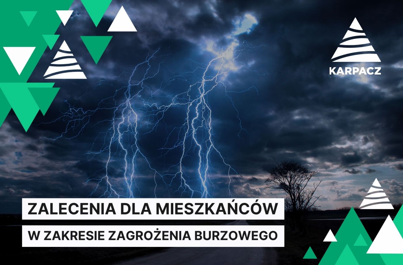 Zalecenia dla mieszkańców w zakresie zagrożenia burzowego