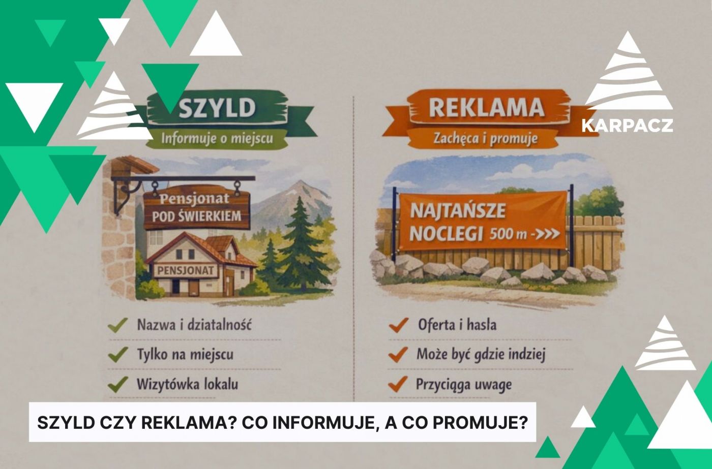 Zasady i warunki sytuowania szyldów