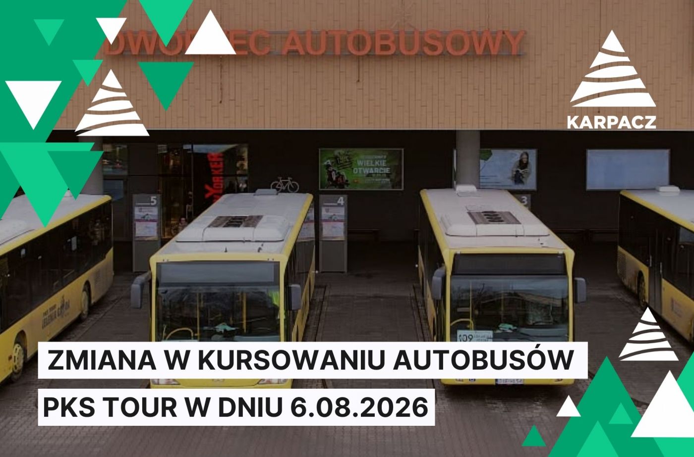 Zmiana w kursowaniu autobusów PKS Tour w dniu 6.08.2026