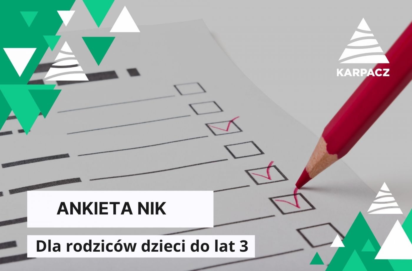 Ankieta Najwyższej Izby Kontroli dla rodziców dzieci do lat trzech
