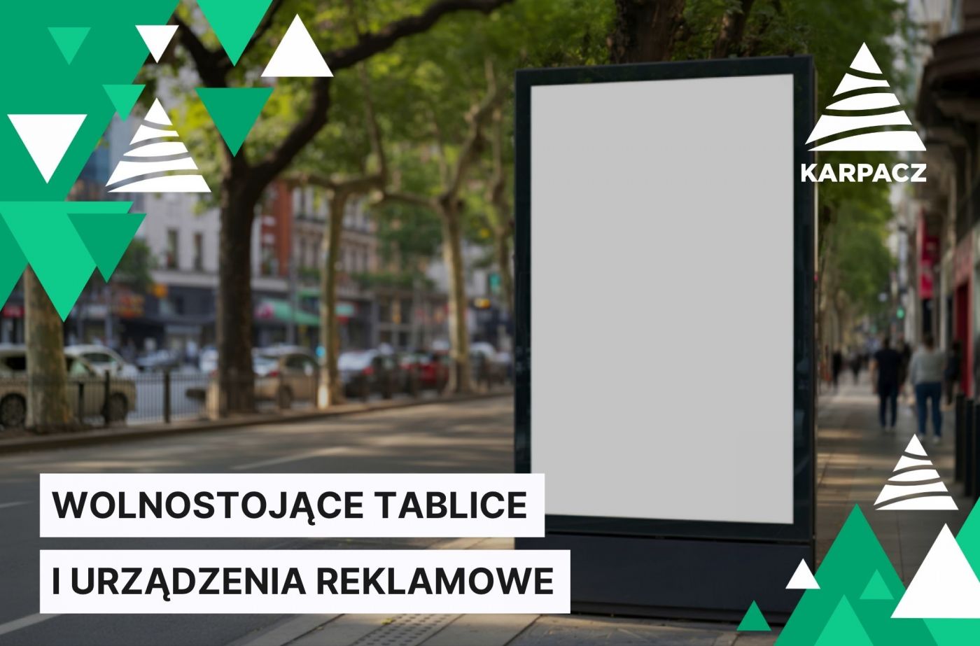 Wolnostojące tablice i urządzenia reklamowe