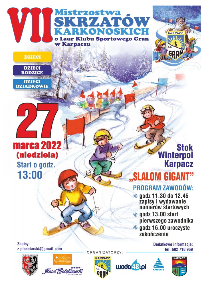 VII MISTRZOSTWA SKRZATÓW KARKONOSKICH o Laur Klubu Sportowego Grań w Karpaczu