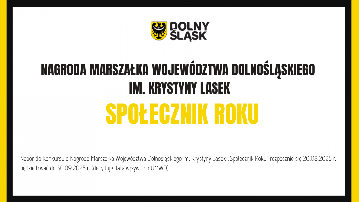 Zaproszenie do udziału w konkursie „Społecznik Roku”