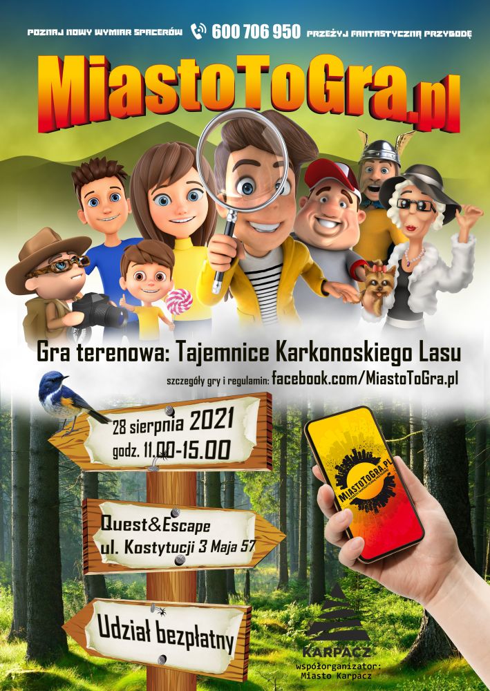 Gra terenowa Tajemnice Karkonoskiego Lasu