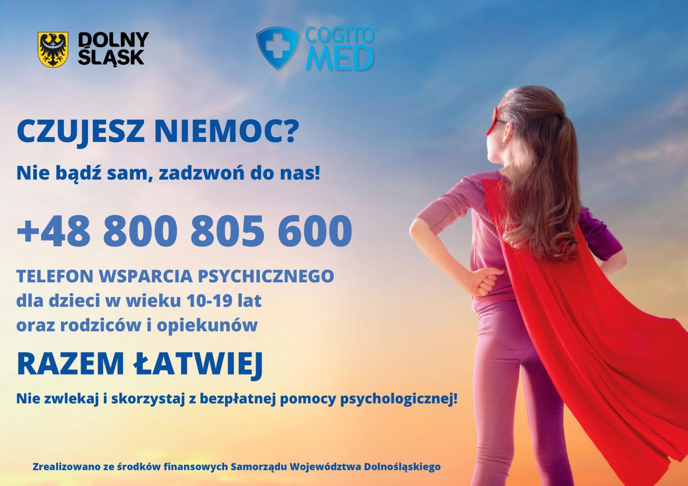 Bezpłatna pomoc psychologiczna - „RAZEM ŁATWIEJ”.