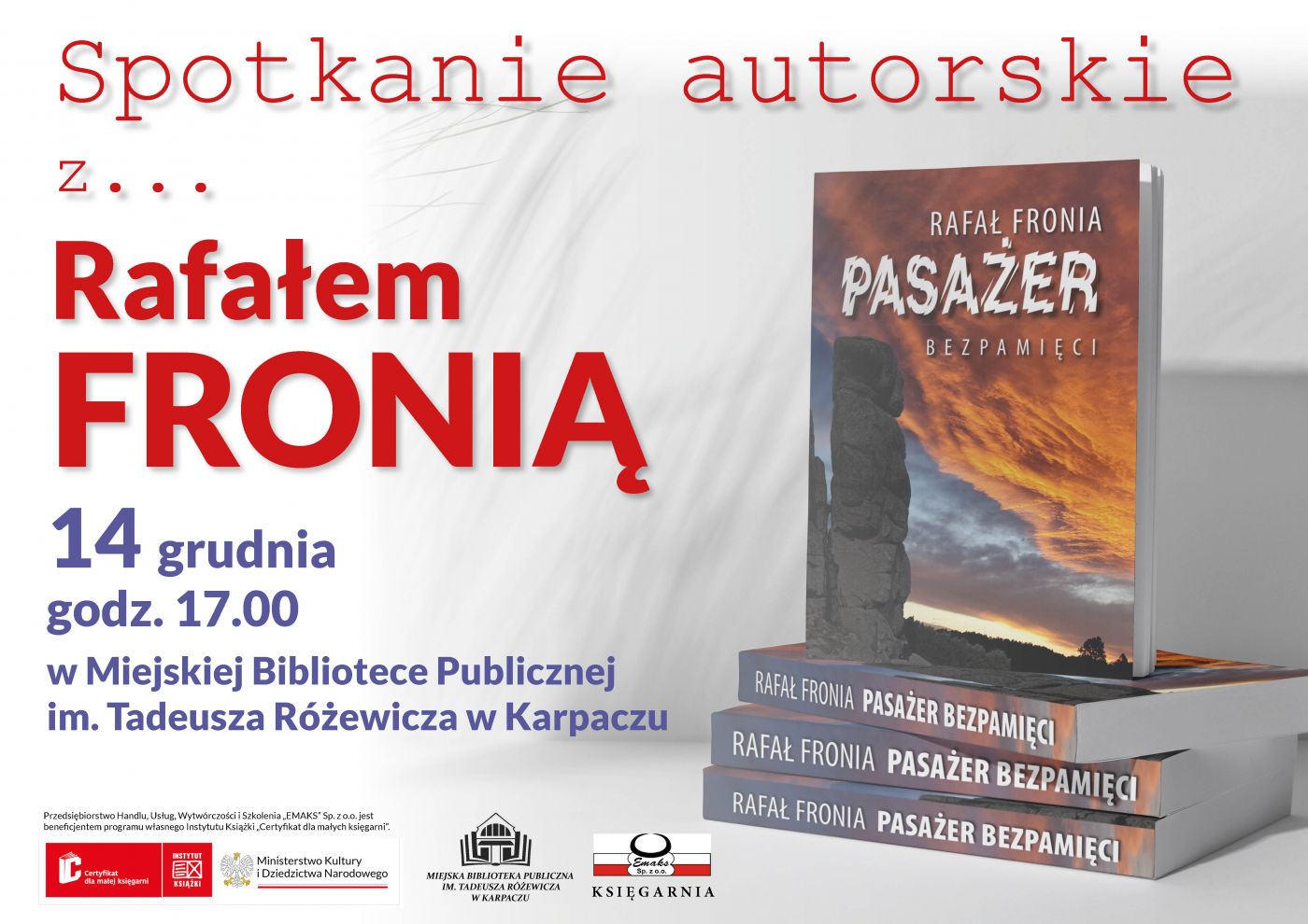 Spotkanie autorskie z Rafałem Fronią 