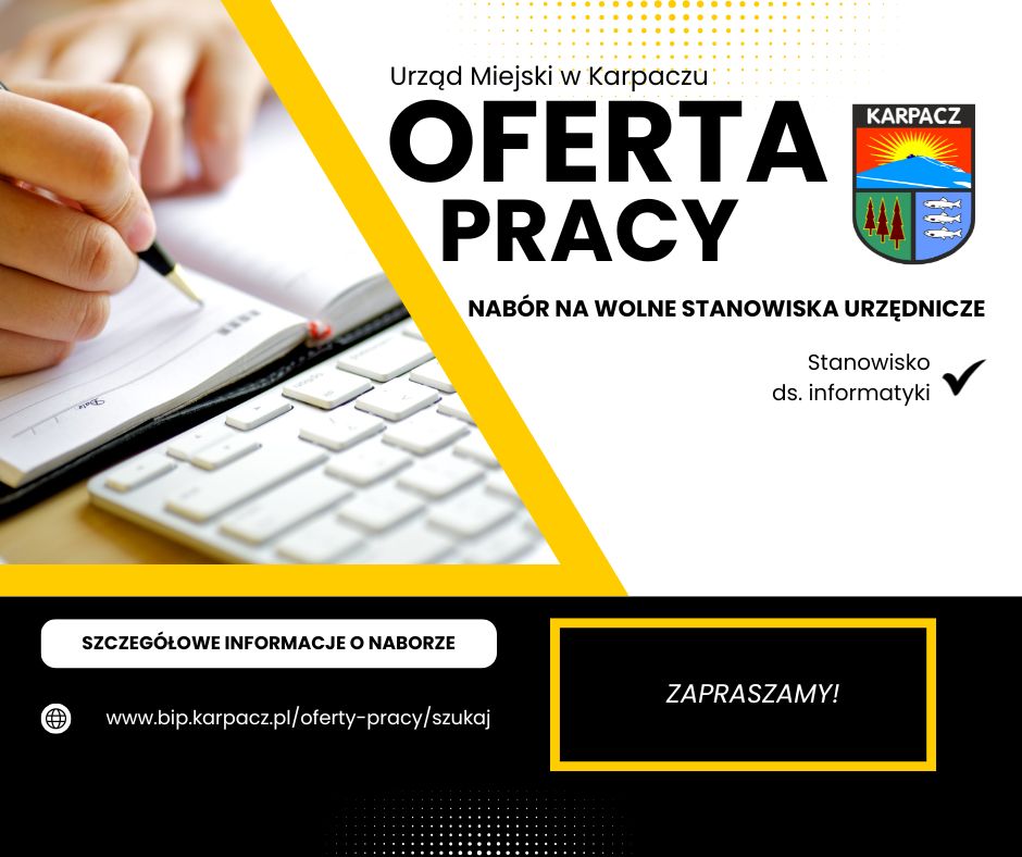 Oferta pracy w Urzędzie Miejskim w Karpaczu