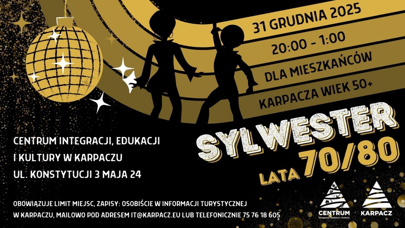Sylwester 70/80 – zabawa dla mieszkańców Karpacza (50+)