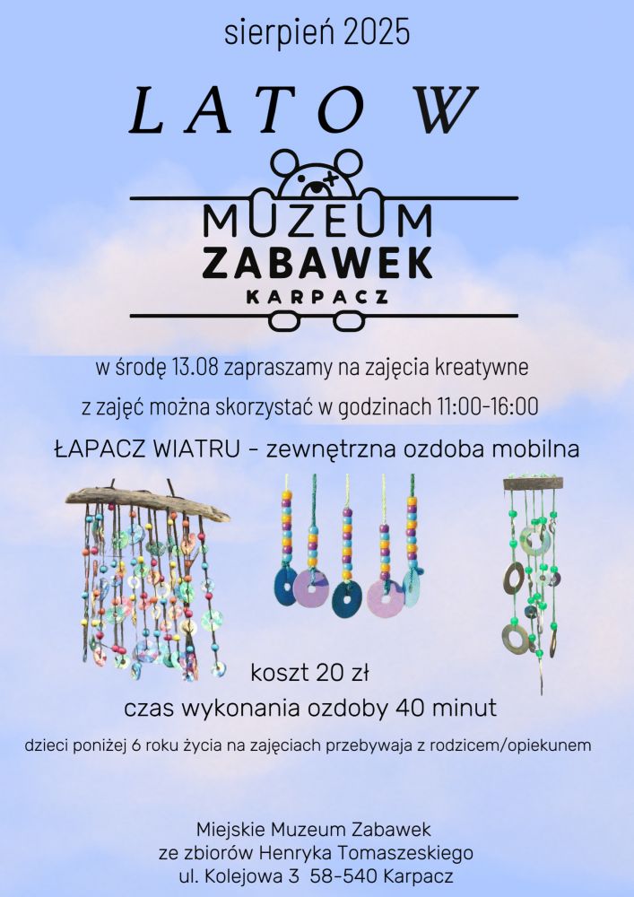 Warsztaty kreatywne w Muzeum Zabawek w Karpaczu - Łapacz wiatru 