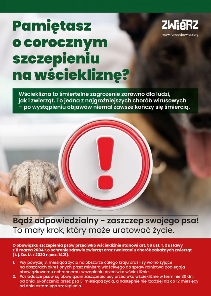 Wścieklizna - śmiertelne zagrożenie dla ludzi i zwierząt.