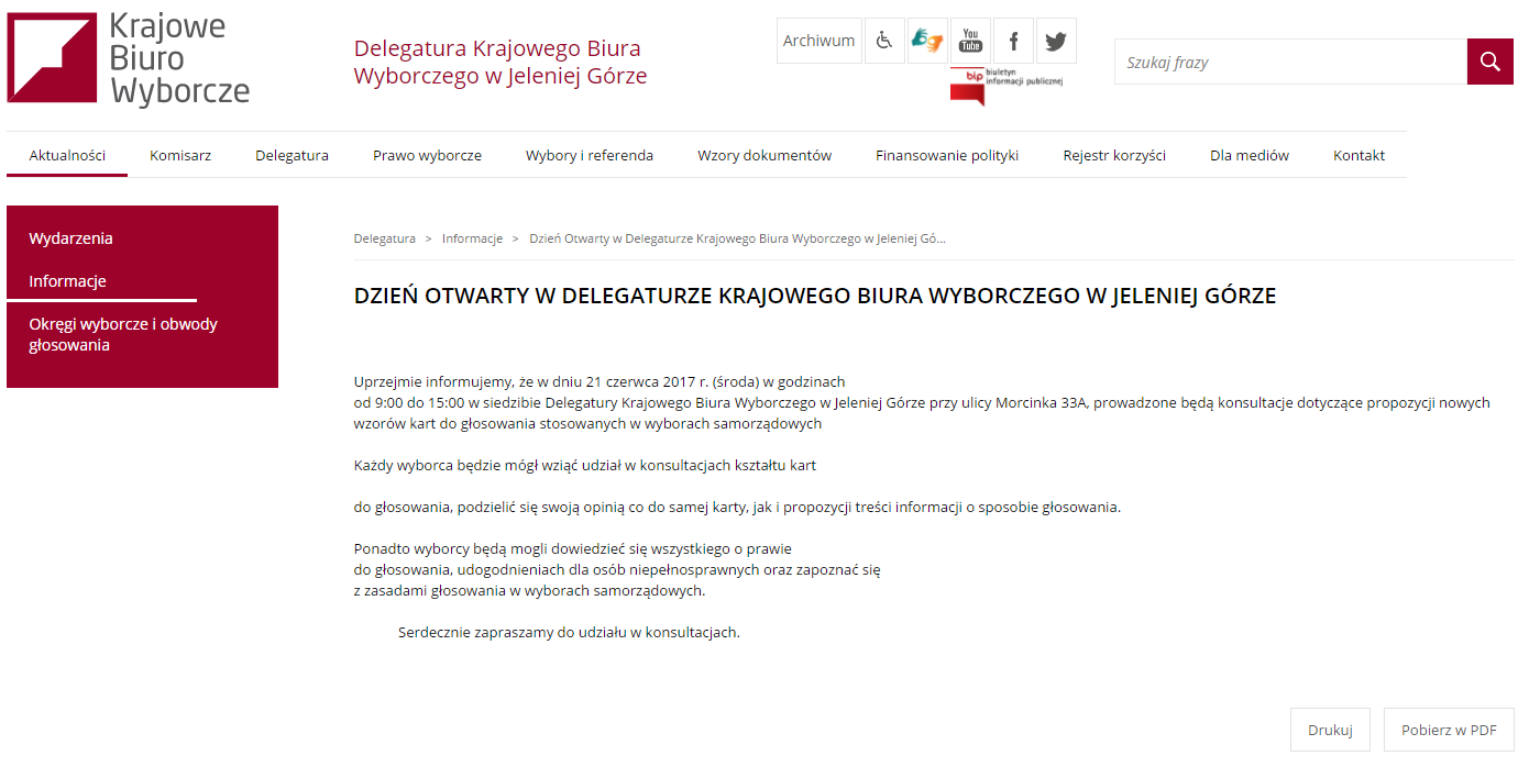 Dzień Otwarty w Delegaturze Krajowego Biura Wyborczego w Jeleniej Górze
