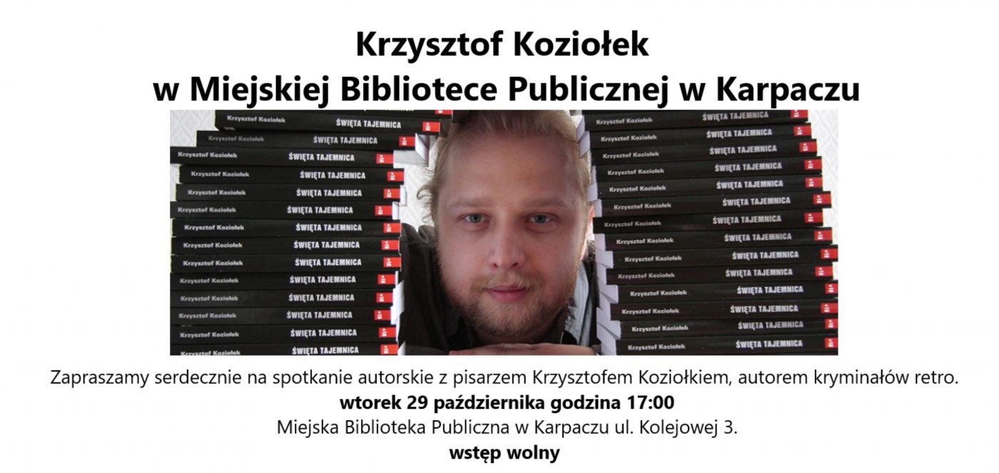 Krzysztof Koziołek w Miejskiej Bibliotece Publicznej w Karpaczu