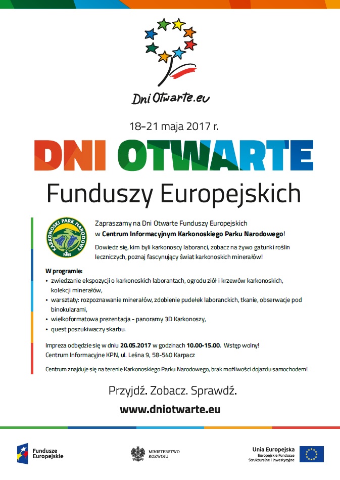 Dni Otwarte Funduszy Europejskich w Centrum Informacyjnym KPN w Karpaczu