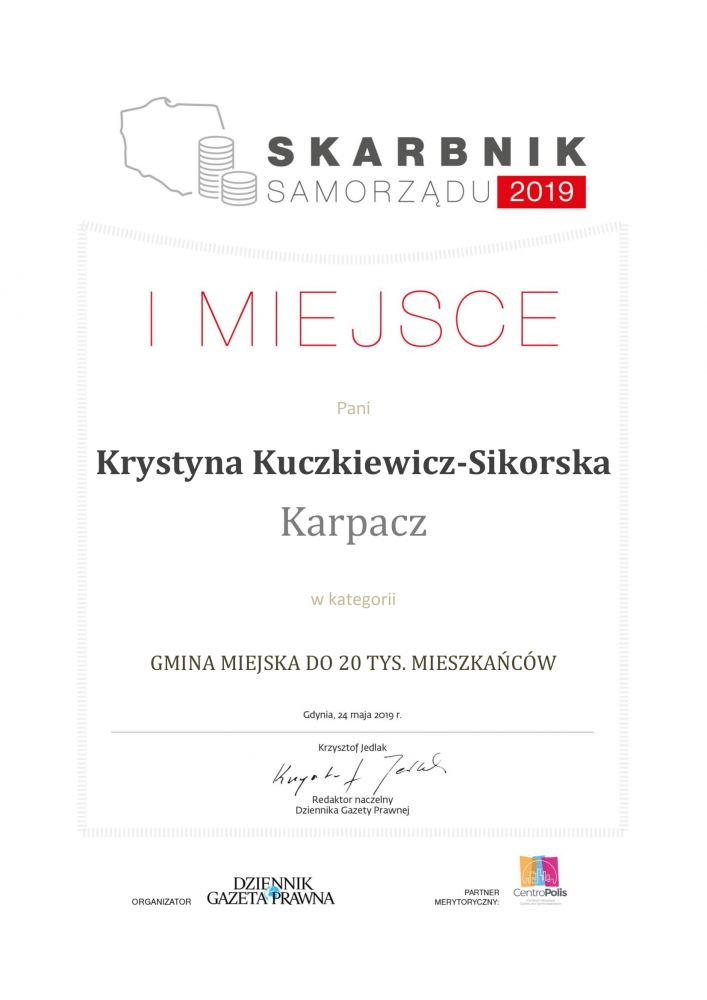 Krystyna Kuczkiewicz-Sikorska Skarbnikiem Samorządu 2019 