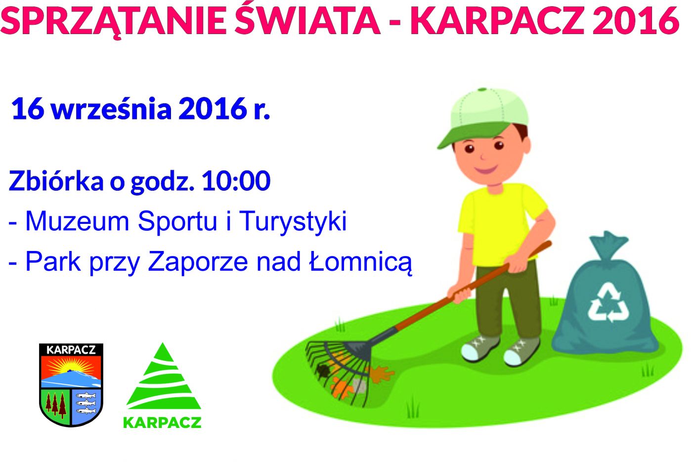 Już jutro akcja „SPRZĄTANIE ŚWIATA – KARPACZ 2016”