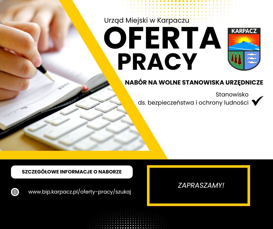 Oferta pracy Urząd Miejski w Karpaczu