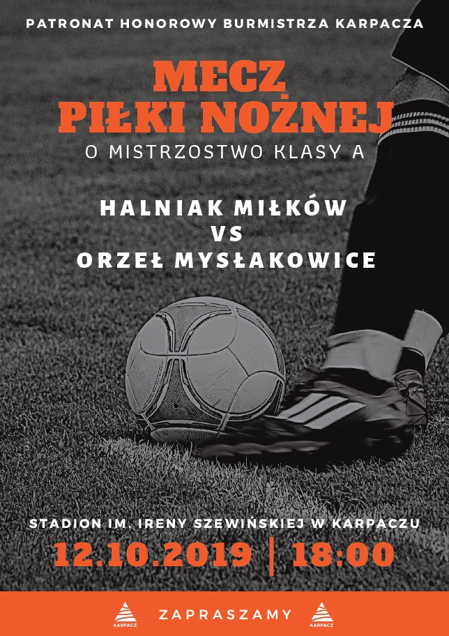 Mecz piłki nożnej o mistrzostwo klasy A