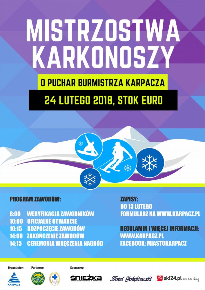 Zapraszamy do udziału w ”Mistrzostwach Karkonoszy o Puchar Burmistrza Karpacza”