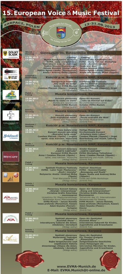 15. European Voice & Music Festival - koncert plenerowy