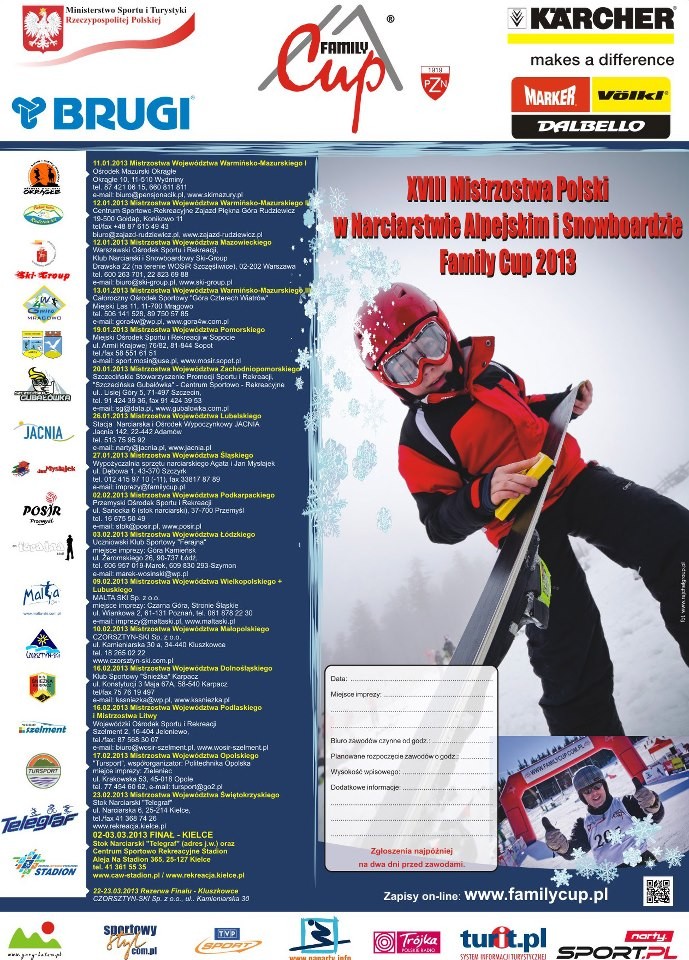 FAMILY CUP 2013 - XVIII MISTRZOSTWA POLSKI W NARCIARSTWIE ALPEJSKIM