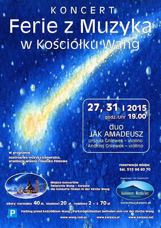 Ferie zimowe z muzyką w Kościółku Wang