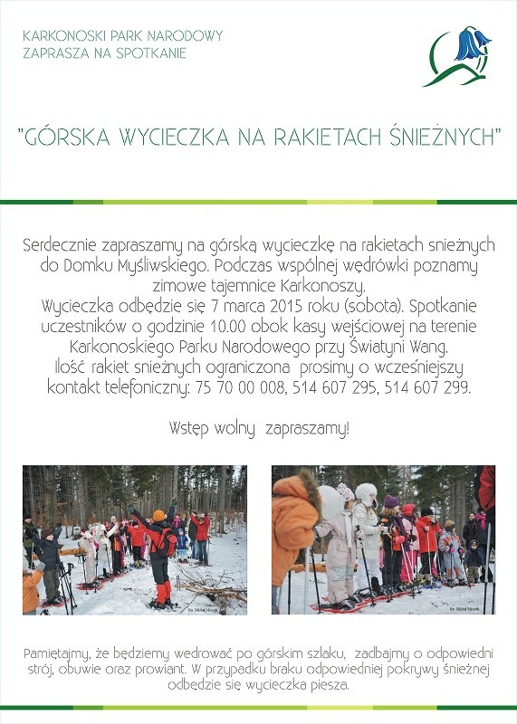 Górska wycieczka na rakietach śnieżnych 