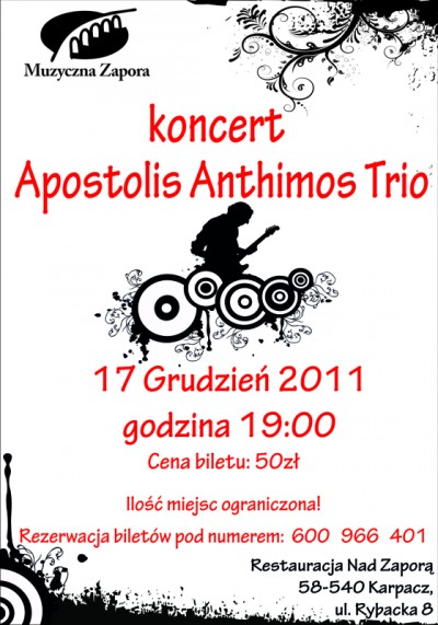 Koncert  Apostolis Anthimos TRIO
