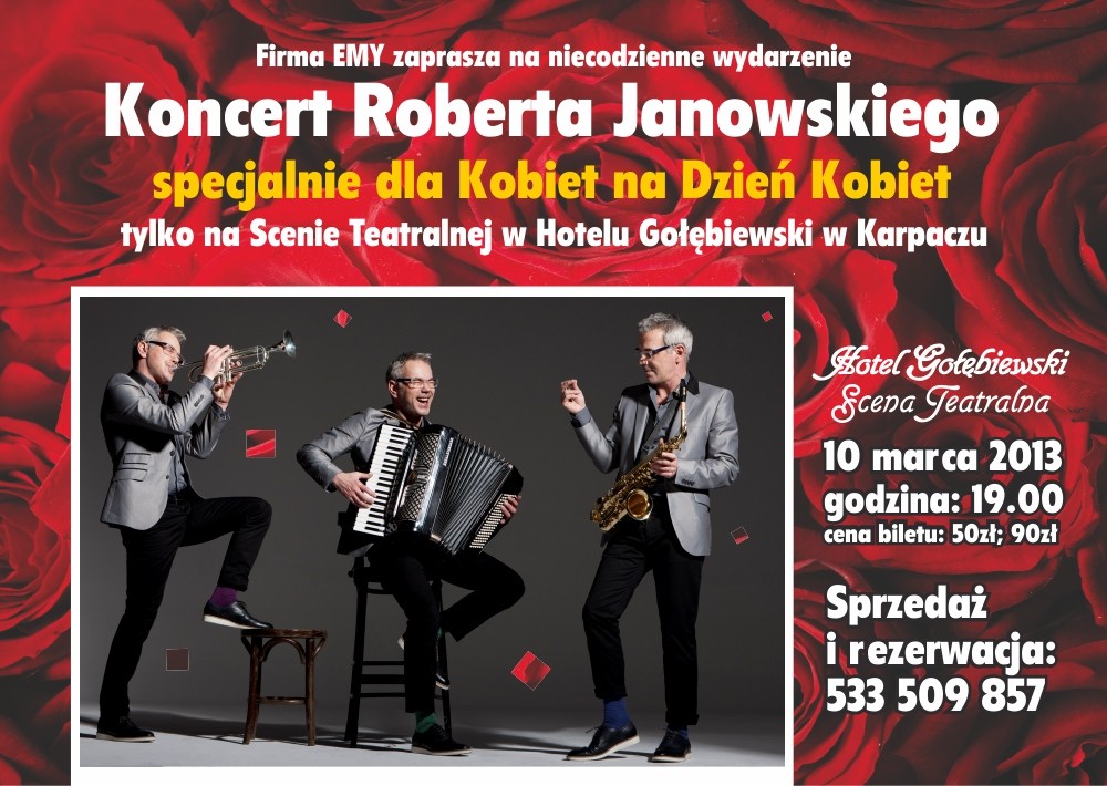 Koncert Roberta Janowskiego specjalnie dla Kobiet na Dzień Kobiet