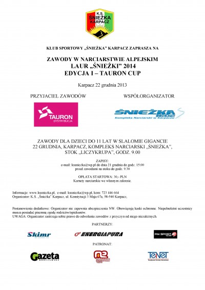 LAUR ŚNIEŻKI 2014, edycja I - Tauron Cup 