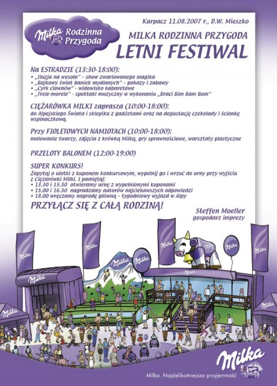 MILKA. Rodzinna Przygoda. Letni Festiwal Milki z ciężarówką pełną czekolady