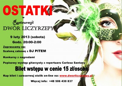 Ostatki w Restauracji Dwór Liczyrzepy